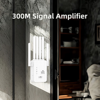 Extenseur de signal WIFI, six antennes, vitesse de réseau domestique 300M, capacité de pénétration des murs exceptionnelle, pas de zones mortes dans toute la maison