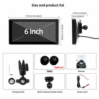 Motorcycle/Rider Wireless CarPlay Android Auto Layar Navigasi All-in-One 6-inci dengan Pengunci Lepas Cepat Garansi 1 Tahun