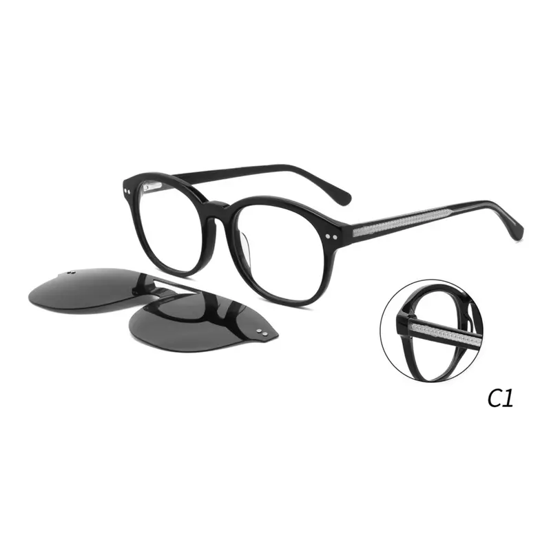 Óculos de sol polarizados 3 em 1 com logotipo personalizado, óculos de sol magnéticos 3 em 1 de alta qualidade para homens e mulheres