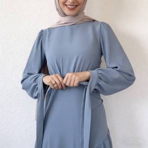 Abaya di Lusso in Offerta, Set di Vestiti Tradizionali Islamici in Tinta Unita per Donne Plus Size, Stile Dubai e <span class=keywords><strong>Turchia</strong></span> - Product Image 2