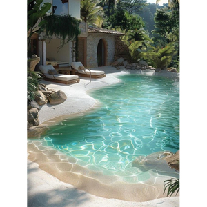 Revestimiento Arquitectónico Decorativo de Yeso Chukum Natural Premium para Piscinas con Espejo de Agua en Patios Interiores, para un Acabado Moderno - Product Image 5