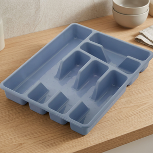CATEEM MRD402 Organisateur de couverts multifonctionnel en plastique bleu écologique pour intérieur, grand format - Product Image 2