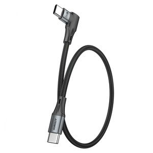 สายชาร์จเร็ว SUNGUY 60W 3A แบบไนลอนถัก หัวงอ 90 องศา USB C สำหรับโทรศัพท์มือถือ รถยนต์ และพาวเวอร์แบงค์ - Product Image 1