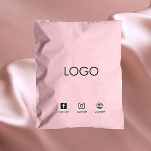 Custom LOGO Biodegradable Matte Pink Mailer Bag Polymailer Clothing Mailing Shipping Bag 10x13 6x9 - Product Image 1