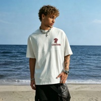 T-shirt uni à manches courtes, 100 % coton lavé, respirant, écologique, coupe oversize, longueur standard, haute qualité