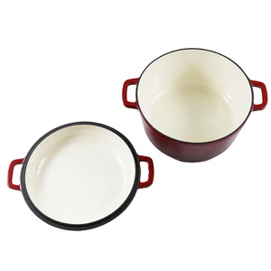 Vente directe de <span class=keywords><strong>cocotte</strong></span> <span class=keywords><strong>en</strong></span> <span class=keywords><strong>fonte</strong></span> émaillée avec couvercle combiné (les couleurs peuvent être personnalisées) - Product Image 5