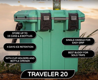 Accessoires de camping Glacière portable 20L avec service OEM Glacière pour le stockage des aliments Bières réfrigérantes