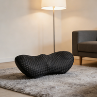 Coussin de Soutien Lombaire Respirant en Maille Tricotée 4D avec Mousse à Mémoire de Forme pour Allaitement, Camping, Voiture, Bureau, Maison, Canapé, Fauteuil Inclinable, Amovible, pour le Sommeil