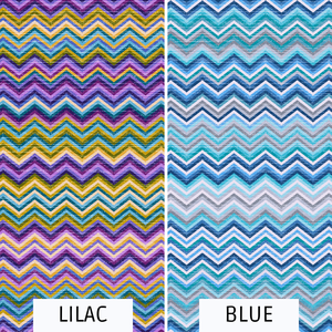 Juego de Sábanas de Algodón Baia, Tamaño Individual Francés, Diseño en Zigzag, Color Azul, Incluye Fundas de Almohada - Product Image 3