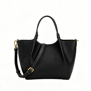 Borsa a secchiello pieghettata personalizzabile con logo 2026, resistente e portatile, con chiusura a bottone e tracolla a spalla - Product Image 3