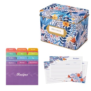 High Quality Rectangular Prayer Gift Card Tin <strong>Recipe</strong> <strong>Box</strong> with Cards and Dividers Card 4x6 Boxes Set Tin <strong>Recipe</strong> Packaging - Product Image 3