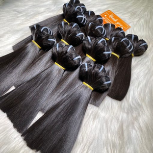 Cutícula cruda Aligm <span class=keywords><strong>100</strong></span> cabello humano a granel para mujeres SDD hueso recto extremo grueso trama de cabello para extensión de cabello tejido vietnamita a granel - Product Image 4