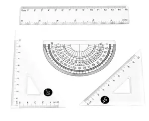 Werbe lineal 15CM 4-teiliges Taschen set, Studenten büro Zeichen lineal, transparentes Kunststoff lineal