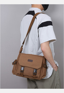 Sport Style Unisex Single Shoulder Bag Waterproof Canvas Cover for Students Day Packs Laptop <b>Backpack</b> Messenger Satchel - Product Image 6