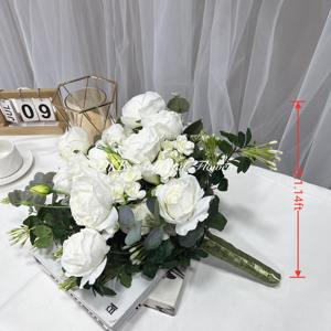 Fleurs artificielles DKB à prix abordable pour bouquet de mariée, roses éternelles, bouquet de mariée tendance - Product Image 3