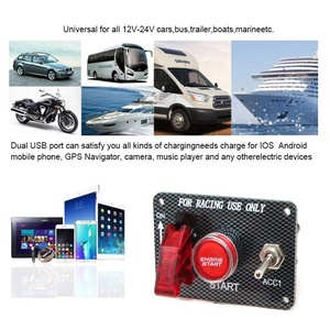 <span class=keywords><strong>3</strong></span> en 1 ON-OFF <span class=keywords><strong>3</strong></span> broches panneau d'interrupteurs à bascule de voiture 12V Kit d'interrupteurs d'allumage de course avec interrupteur de démarrage du moteur et couvercle transparent - Product Image 6