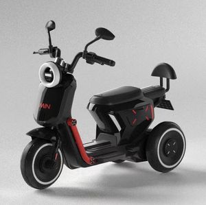 Bicicleta eléctrica para niños de tres ruedas, Mini moto con batería, coche con luz LED, diseño de plástico, venta para niños, juguete para montar - Product Image 2