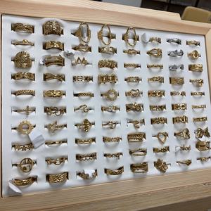 Anillo Grueso de Acero Inoxidable 316L con 3 Diseños, Doble Círculo, Antideslustre, Estilo Punk Vintage, Joyería de Moda para Mujer - Product Image 3