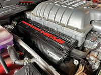 Echte Trockene Kohlefaser-Motorraum-Seitenabdeckung für Dodge Hellcat 6.2L HEMI Challenger Charger Durango Trackhawk 2021 2022 2023 2024