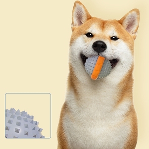 Hot <b>Dog</b> Things Glowing & Squeaky <b>Dog</b> <b>Ball</b> Toy, Double-Headed TPR Chew Toy for Teeth Cleaning, Interactive Pet Toy for Aggressive - Product Image 2