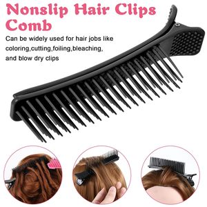 Pinces à <span class=keywords><strong>cheveux</strong></span> roses et noires pour salon de coiffure, outils de coiffure, <span class=keywords><strong>pince</strong></span> à <span class=keywords><strong>cheveux</strong></span> à dents, logo personnalisé, <span class=keywords><strong>pince</strong></span> multi-teintes avec peigne - Product Image 3