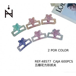 Fermacapelli a Forma di Fiore a Cinque Petali, 2 Pezzi per Colore, Ref48577, Confezione da 600 Pezzi - Product Image 3