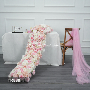 Fleurs artificielles DKB, décorations en fleurs de soie faites à la main, chemin de table en fleurs artificielles haut de gamme pour la décoration de table de mariage - Product Image 3