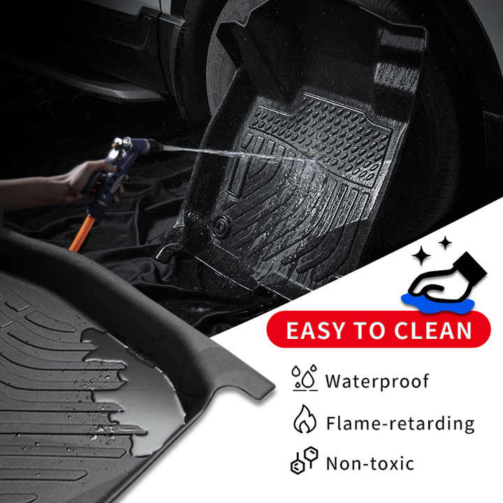 All Weather 3D Tpe Car Foot Mat Luxury Rear Trunk Carpet Rugs Car Mats for BMW IX 2022-2025 Xdrive50 Custom Fit Car Floor Liners