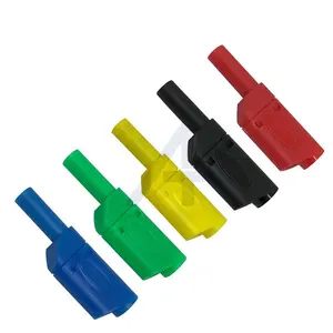 JIALUN Fully Insulated Test 4mm Banana Plugs Male Stackable Connector with Banana Jack for Multimeter Test Probe