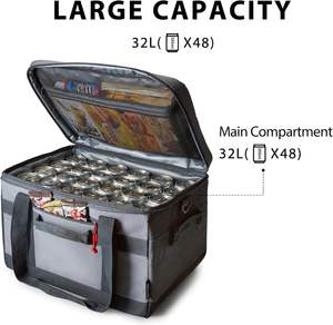 Muestra Gratuita de Bolsa Térmica Extra Grande para Alimentos, Caja Refrigeradora Cuadrada, Bolsa Aislante para Entrega de Alimentos Frescos - Product Image 5