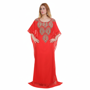 Kaftan islámico marroquí moderno para mujer Vestido de playa largo hasta el suelo con suministro ODM de manga larga transpirable - Product Image 1