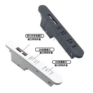 ปลั๊กไฟแบบซ่อนพร้อมช่องเสียบ USB คู่ 2 ช่องเสียบ AC 1 พอร์ต USB ปลั๊กพ่วงเพื่อความปลอดภัยสำหรับโต๊ะทำงาน โต๊ะข้างเตียง โต๊ะสำนักงาน - Product Image 2