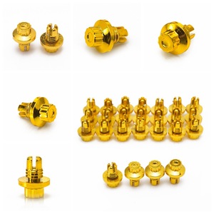 Tuercas de plástico doradas de cabeza plana para ruedas de coche, tornillos para reacondicionamiento y mejora de neumáticos, uso general, número de pieza LN007 - Product Image 4