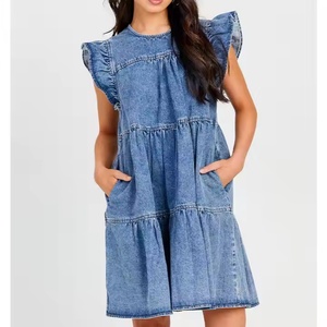 Vestido de Algodón de Manga Corta para Mujer, Estilo Nuevo 2025, Venta al por Mayor, Vestido Holgado para la Playa - Product Image 1
