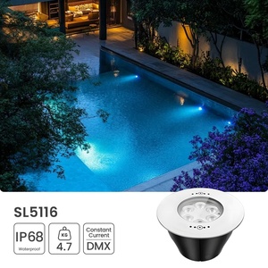 12V LED Pool Lights IP68 Surface étanche sous-marine à changement de couleur 2700-6000K Corps de lampe en acier inoxydable Par56 50000 heures - Product Image 1