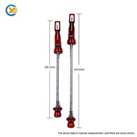 Levier de dégagement rapide personnalisable pour vélo Brochette avant/arrière en aluminium CNC avec tension réglable pour VTT/vélos de route