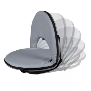 Adjustable <strong>Back</strong> <strong>Support</strong> <strong>Chair</strong> Folding Meditation Seating Suede-Like Fabric Cushioned Recliner Floor <strong>Chair</strong> for Adults - Product Image 2
