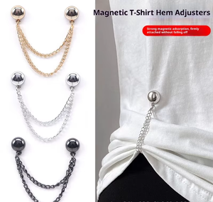 Strumento Universale per Raccoglere le Gambe dei Pantaloni con Fibbia Magnetica Staccabile, Regolatore Universale per Orli di T-Shirt e Maniche, Catena Anti-Caduta per Abiti - Product Image 2