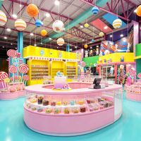 Agencement complet de confiserie CIRI : Rénovation et décoration sur mesure, vitrine de luxe pour chocolats avec éclairage LED