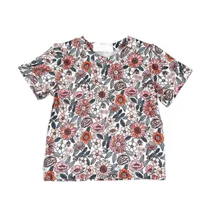 Kaus Anak Perempuan Rasa ODM Camisas De Nino Musim Panas Kasual Bunga Kaus Anak Laki-laki Balita Atasan