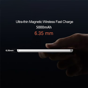 Batería Externa Magnética Ultrafina L158A <span class=keywords><strong>de</strong></span> 6.3mm y 5000mAh con Carga Inalámbrica <span class=keywords><strong>de</strong></span> 15W y Carga Rápida PD <span class=keywords><strong>de</strong></span> 20W, Acabado Brillante, Grabado Láser Gratuito - Product Image 2