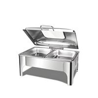 9L Edelstahl Bain-Marie Speisenwärmer für Restaurants, Buffet-Heizgerät, Chafing Dish Set für Catering