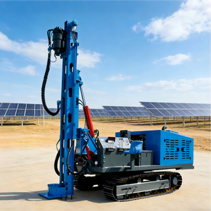 Pile driver hydraulique photovoltaïque professionnel avec rotation à 360 degrés et chenilles pour la construction <span class=keywords><strong>de</strong></span> centrales solaires - Product Image 1