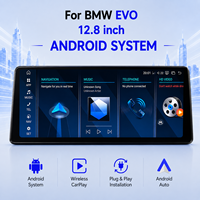 Système multimédia automobile Android 12,8 pouces avec CarPlay sans fil Android Auto pour BMW EVO 2018 Écran tactile IPS Navigation Snapdragon