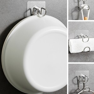 <b>Adhesive</b> <b>Hook</b> Stainless Steel Removable <b>Wall</b> Mounted For Bathroom Sink Bathtub Storage <b>Hook</b> - Product Image 5