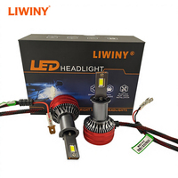 Liwiny Bohlam Lampu Depan LED 12V H4 H11 Aluminium H7 9005 9006 HB3 HB4 Bohlam Lampu Mobil Otomatis Penerangan Otomotif