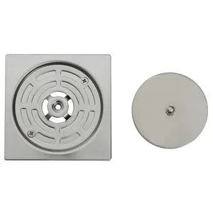 150*150mm size102mm Outlet hình chữ nhật không gỉ cống sàn sàn Grate vuông cống sàn với Xoay nắp