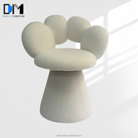 Fauteuil pivotant DM Modern Petal, fauteuil d'appoint en tissu bouclé, style nuage - Vente en gros, fabrication sur mesure