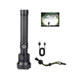 Linterna de Búsqueda Táctica LED Súper Brillante, Recargable por USB, Resistente al Agua, de Alta Potencia, de Aluminio, al por Mayor - Product Image 1