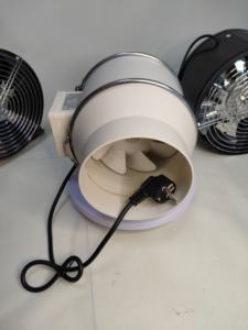 Nouveau 6 pouces Axial Flow Duct AC Industrial Fan 220V <span class=keywords><strong>Double</strong></span> Ball Bearing Bathroom Exhaust Ventilation Extractor Plastic OEM In-line - Product Image 5